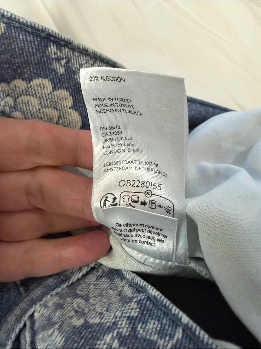 PILCRO The Leon Double Hem High-Rise Wide-Leg Cuffed Jeans Floral 30 - Picture 10 of 15